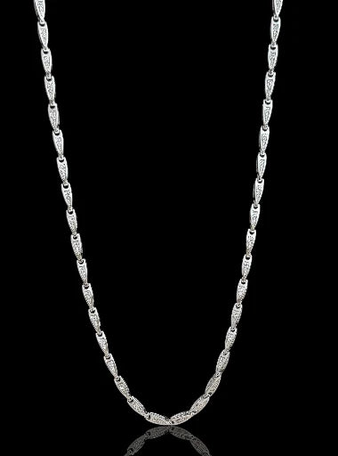 Men’s CZ Stone Geometric Pattern Chain