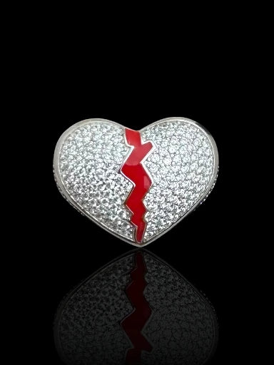 Broken Heart Men’s Silver Ring
