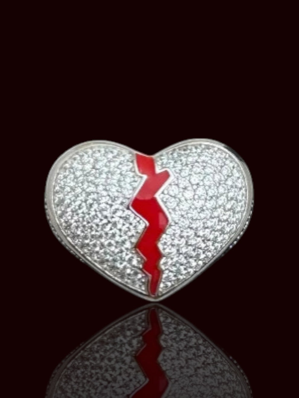 Broken Heart Men’s Silver Ring
