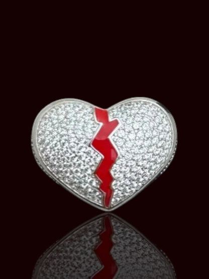 Broken Heart Men’s Silver Ring
