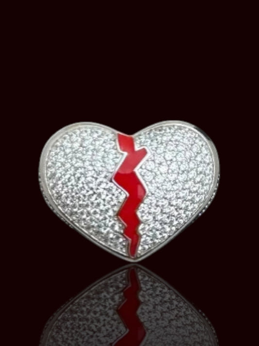 Broken Heart Men’s Silver Ring