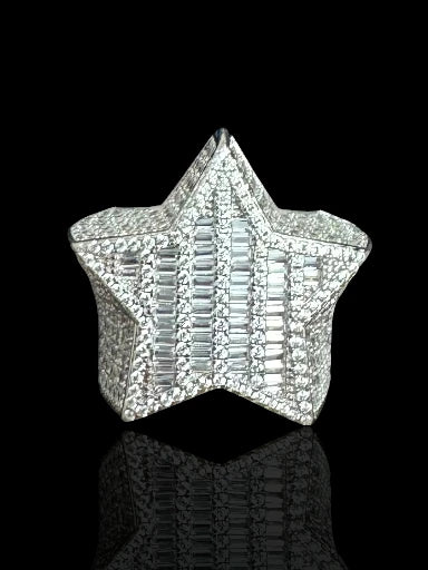CZ Star Men’s Silver Ring