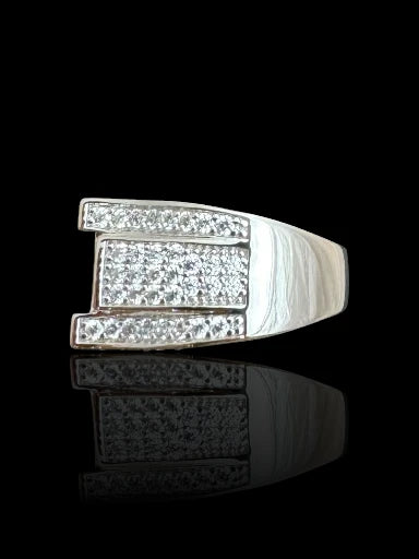 Rectangular Stone Men’s Silver Ring