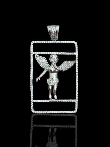 Angel Child Framed Men’s Pendant