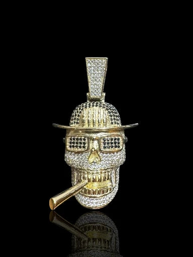Men’s Gold-Plated Silver Skull Pendant
