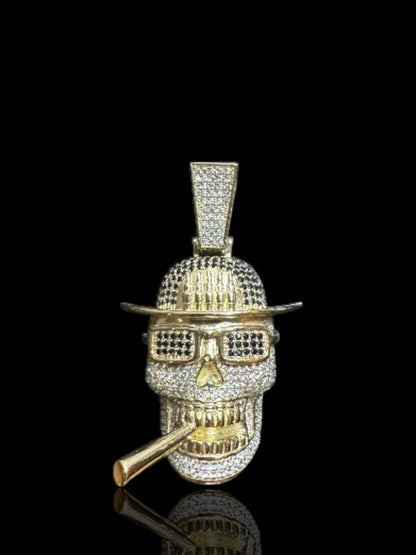Men’s Gold-Plated Silver Skull Pendant