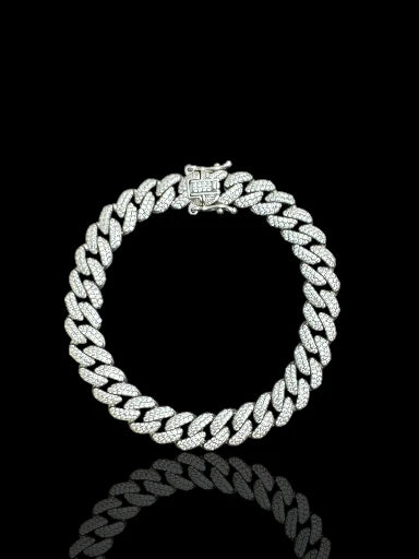 Men’s Sterling Silver Miami Cuban CZ Bracelet