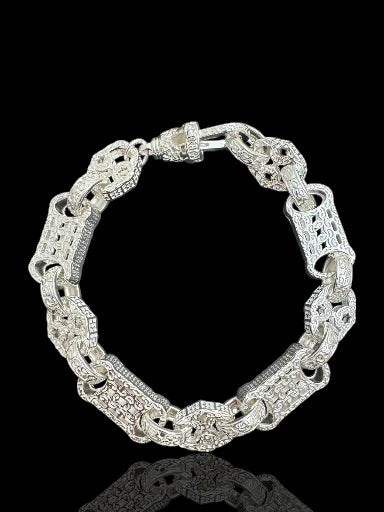 Bars Men’s Silver Bracelet