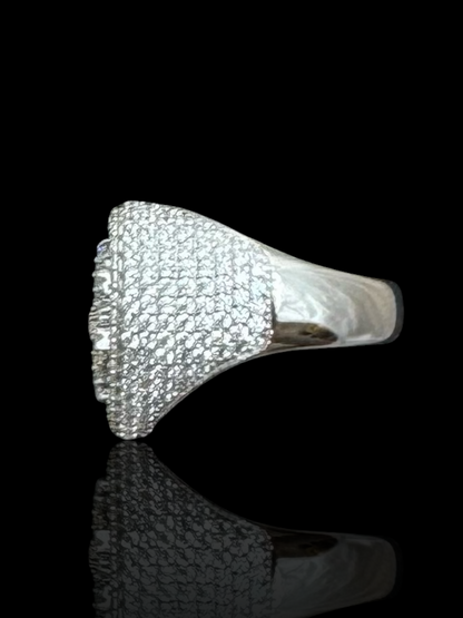 Dollar Sign Heart Men’s Silver Ring ($)