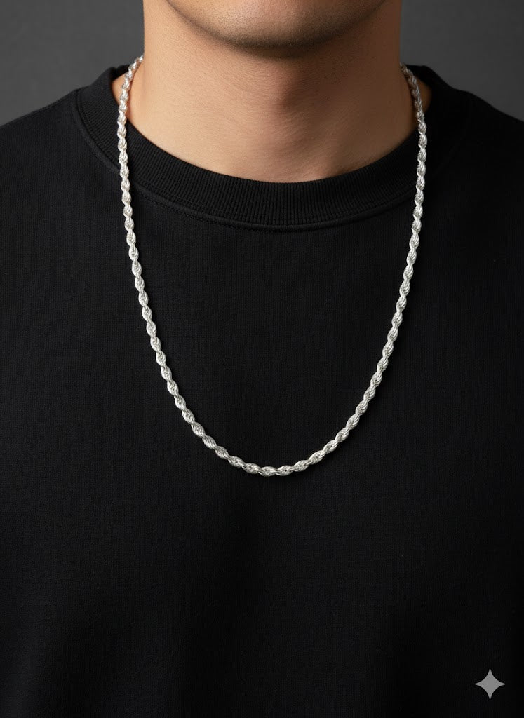 Men’s Silver Rope Chain