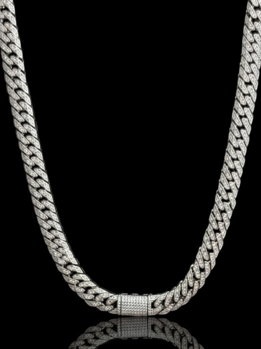 Men’s Silver CZ-Set Cuban Link Chain