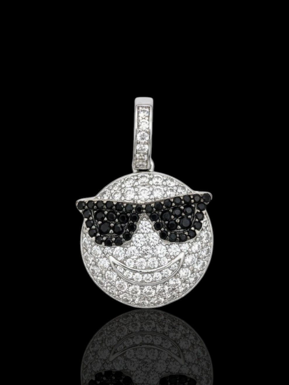 Cool Swag Smiley Silver Emoji Pendant