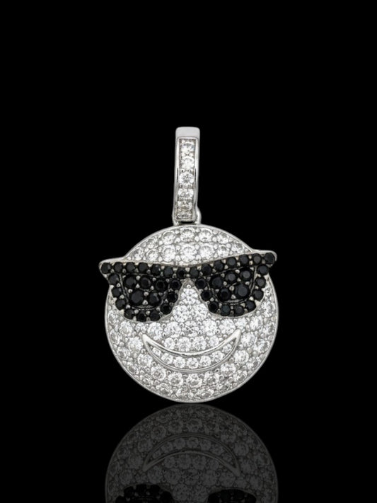 Cool Swag Smiley Silver Emoji Pendant