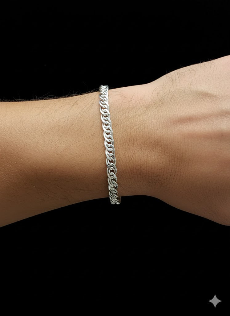 Sterling Silver Double Curb Bracelet