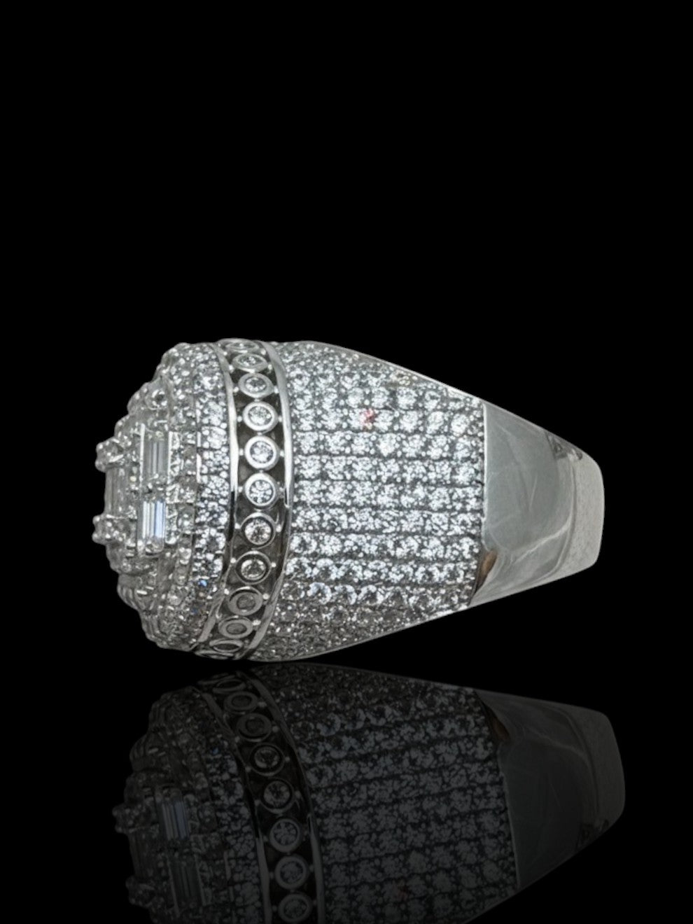 Men’s Sterling Silver Iced Out Champions Ring | 925 Silver CZ Champion Ring