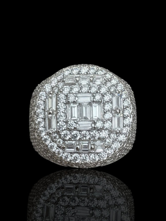 Men’s Sterling Silver Iced Out Champions Ring | 925 Silver CZ Champion Ring