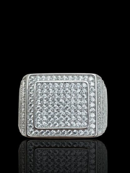 Men’s CZ Square Signet Ring | 925 Sterling Silver Square Men’s Ring