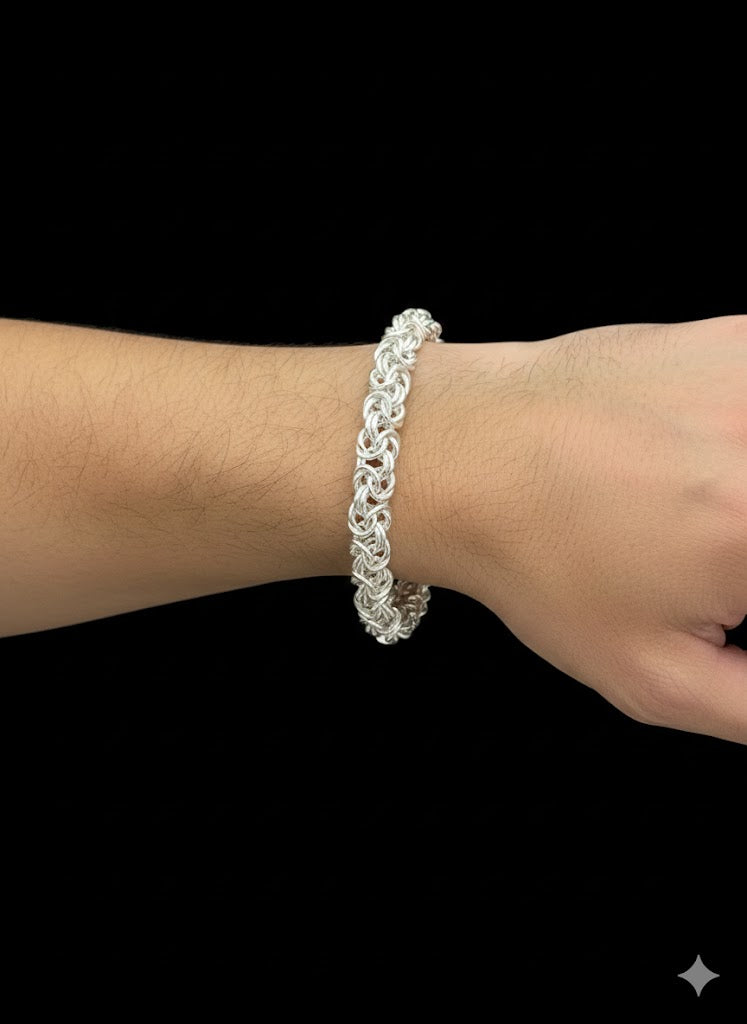 Byzantine Chain Silver Men’s Bracelet