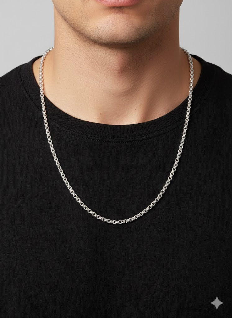 Silver Rolo Men’s Chain
