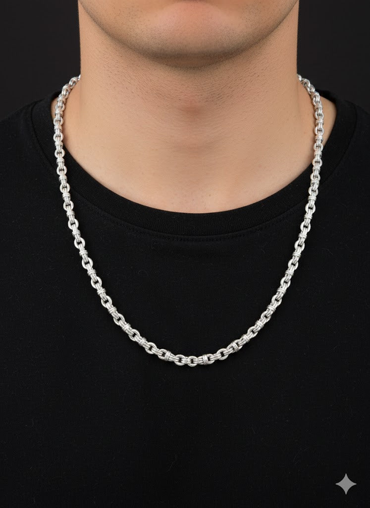 Men’s Silver Mini Lantern Chain