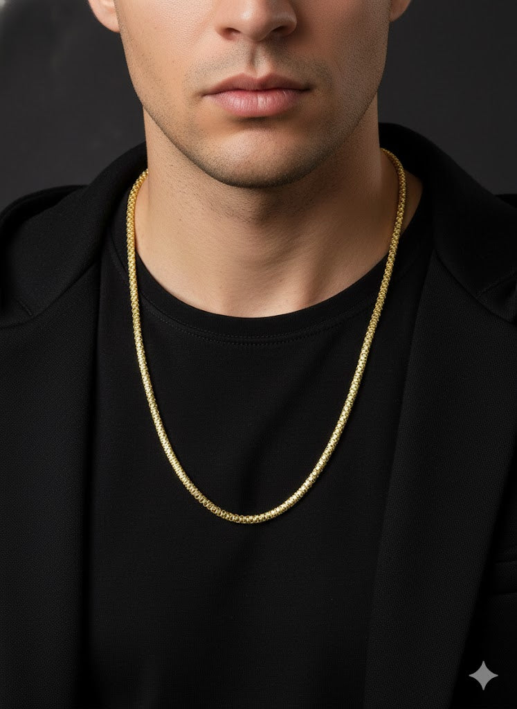 Men’s Gold Plated Silver Designer Chain