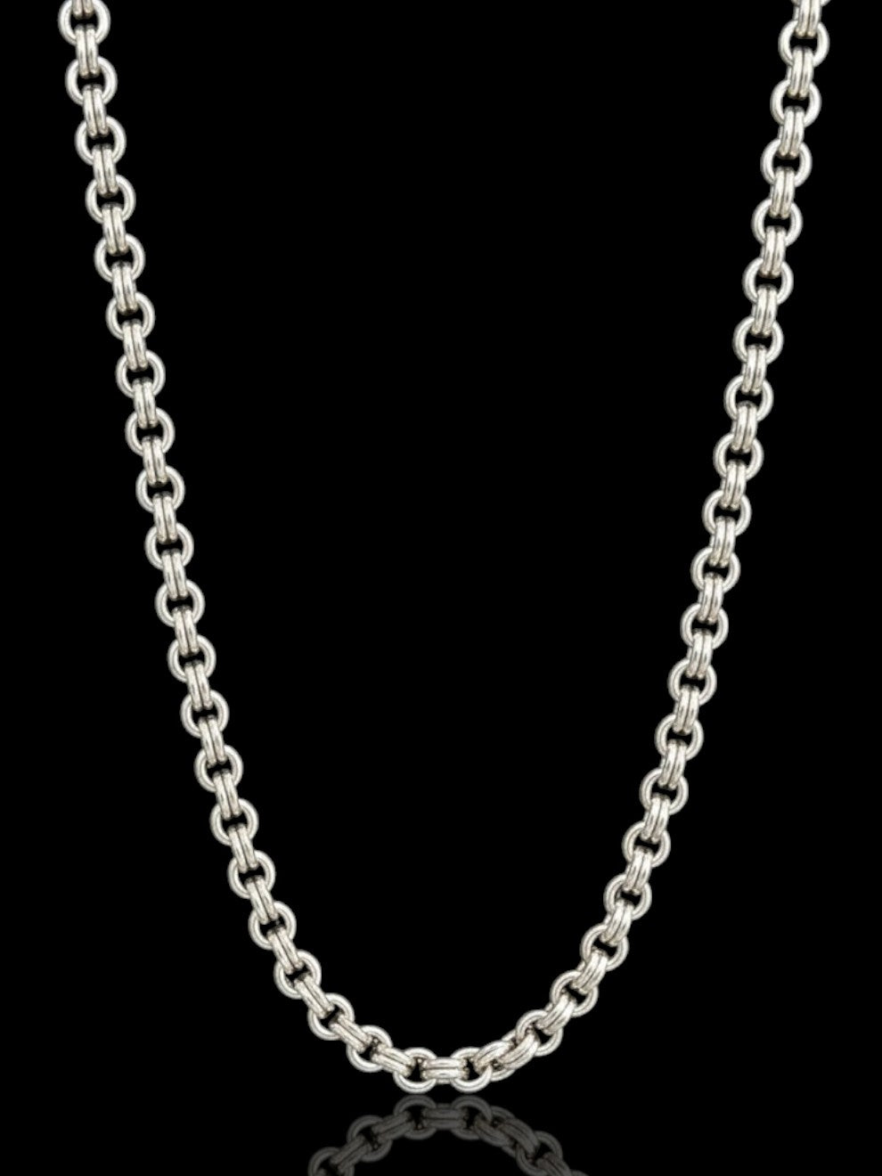 Men’s Silver Round Belcher Chain