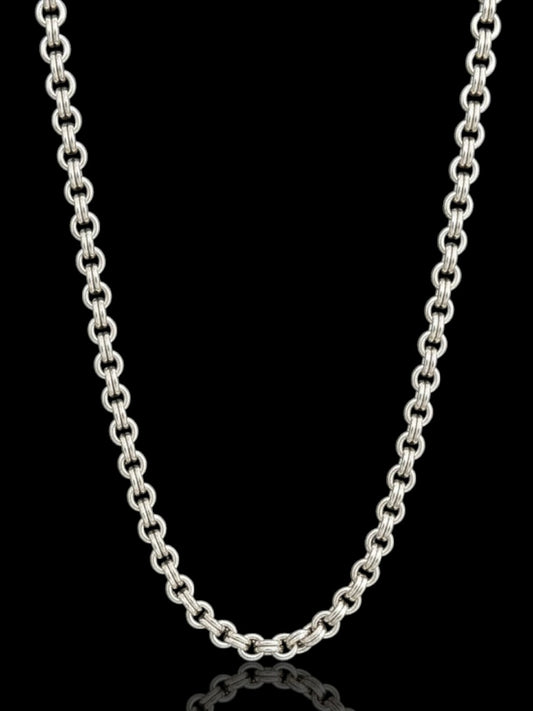 Men’s Silver Round Belcher Chain