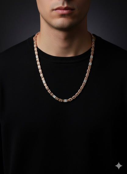 Men’s Modern Two-Tone Cage Chain