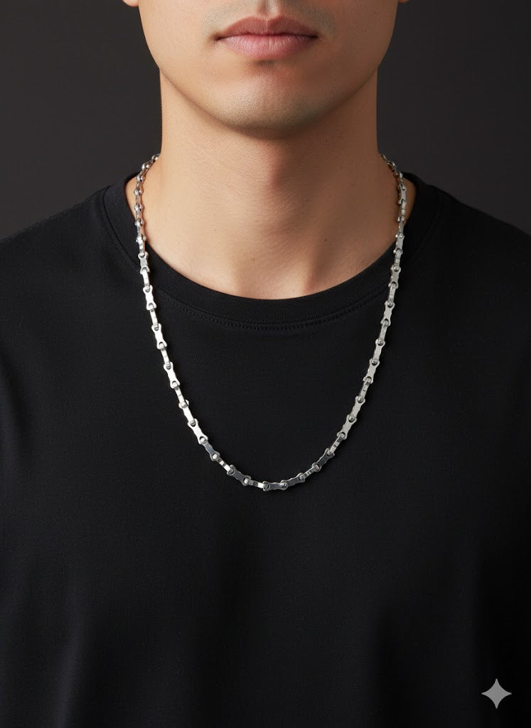 Men’s Silver Motorcycle Bike Chain