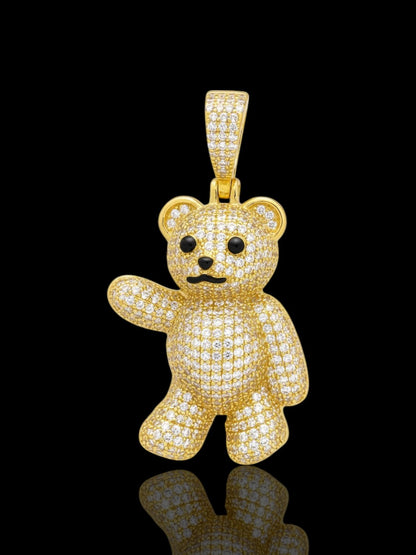 Bear Silver Gold-Plated Pendant