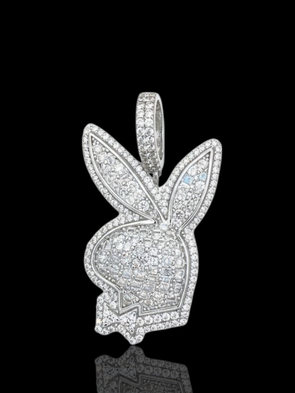 Men's Sterling Silver Playboy Bunny Pendant