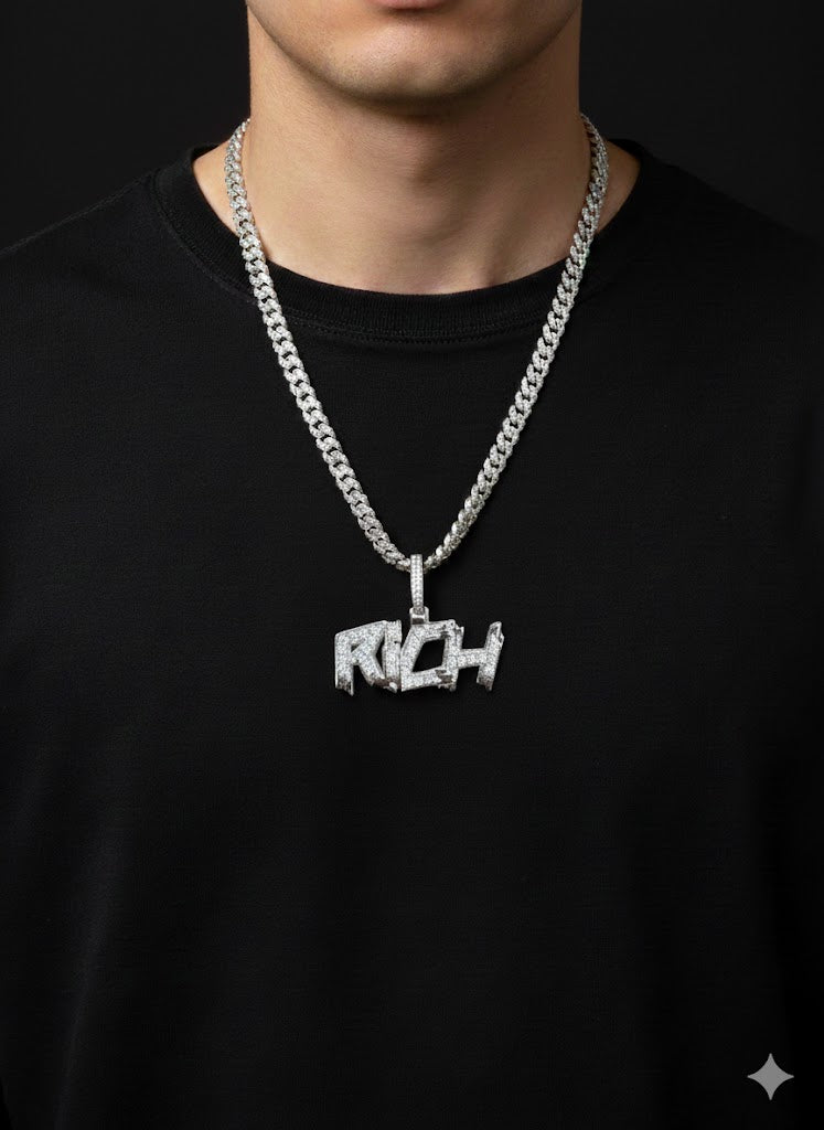 Men's CZ Silver Rich Pendant
