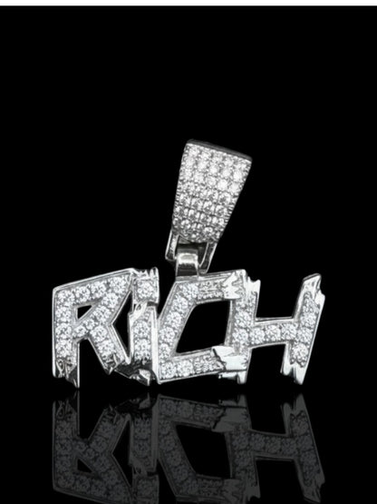 Men's CZ Silver Rich Pendant
