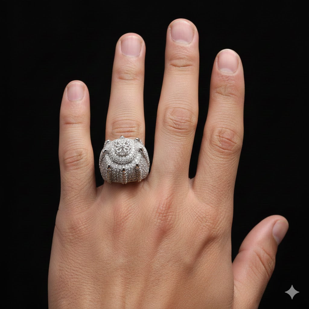 Silver Stone Set Champions Cz Ring