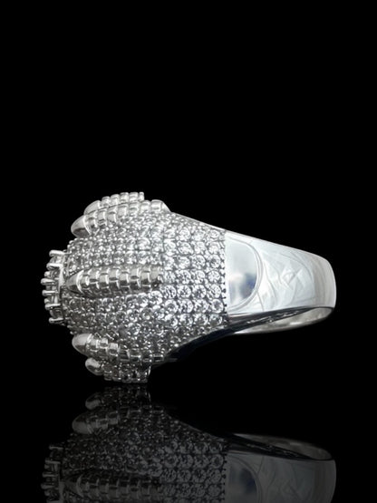 Silver Stone Set Champions Cz Ring