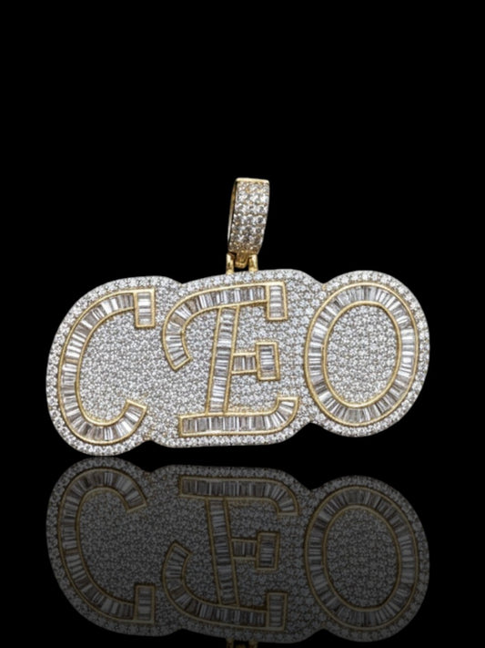 Men’s “CEO” Gold-Plated Silver Pendant