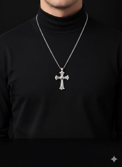 Men’s Vintage Silver Cross Pendant