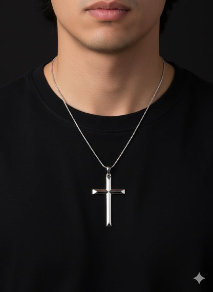 Sterling Silver High Polished Cross Pendant