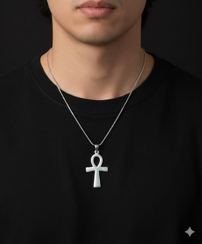 Sterling Silver Ankh Cross Pendant