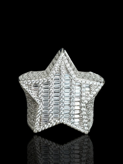CZ Star Men’s Silver Ring