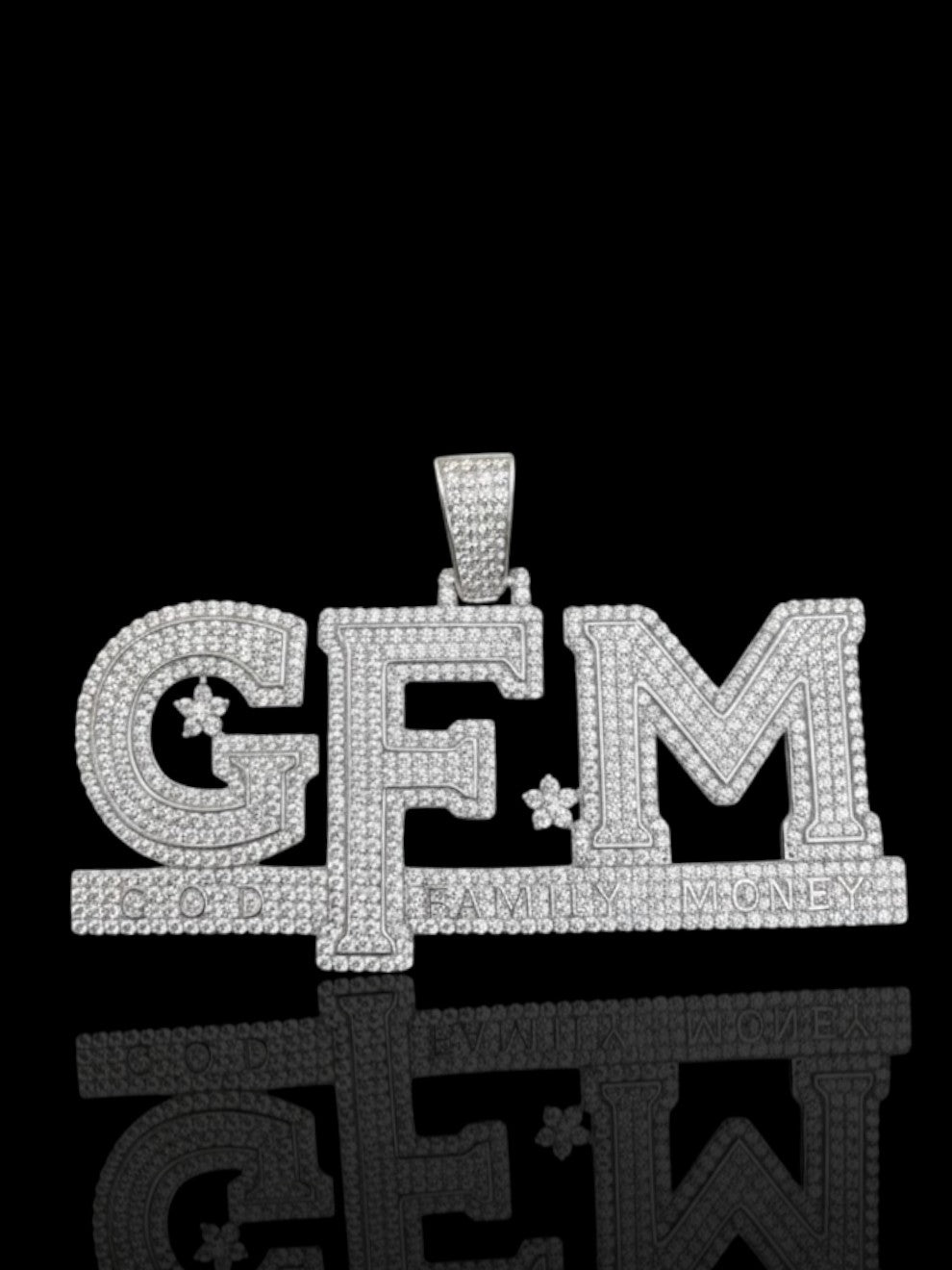 Men’s God, Family & Money Silver Pendant