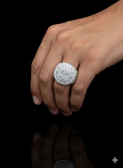 Men’s Sterling Silver Iced Out Champions Ring | 925 Silver CZ Champion Ring