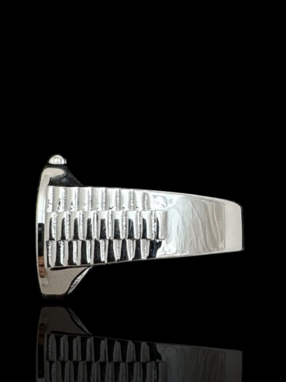 Men’s CZ Stone Watch Shaped Ring | 925 Sterling Silver Watch Design Ring