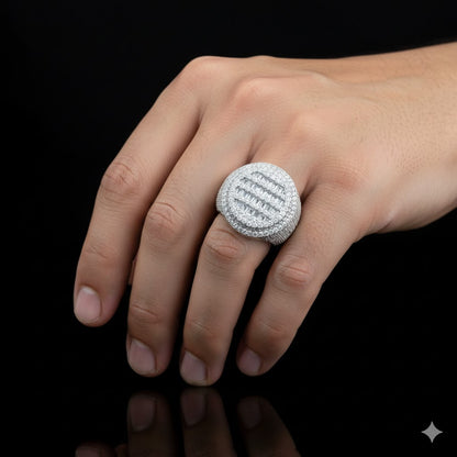 Men’s Sterling Silver Oval Statement Ring