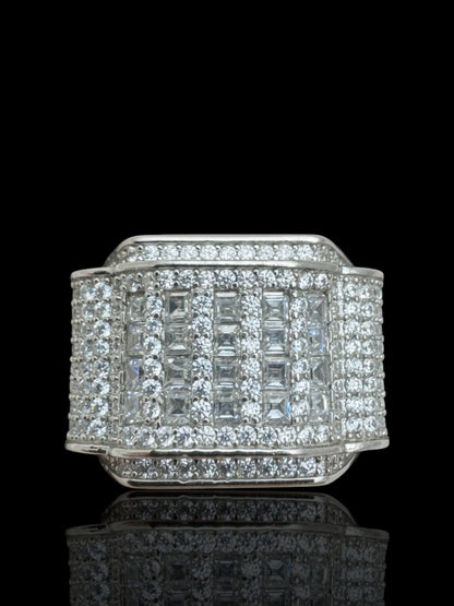 Men's Sterling Silver CZ Signet Ring