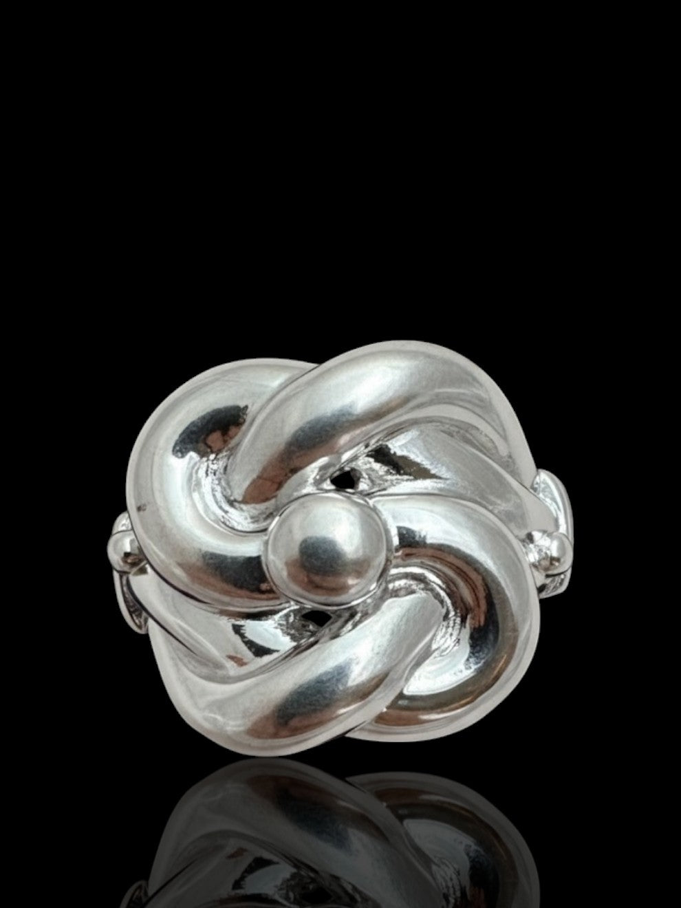 Sterling Silver 925 Plain Knot Ring | Minimal Silver Knot Band