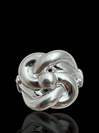 Sterling Silver 925 Plain Knot Ring | Minimal Silver Knot Band