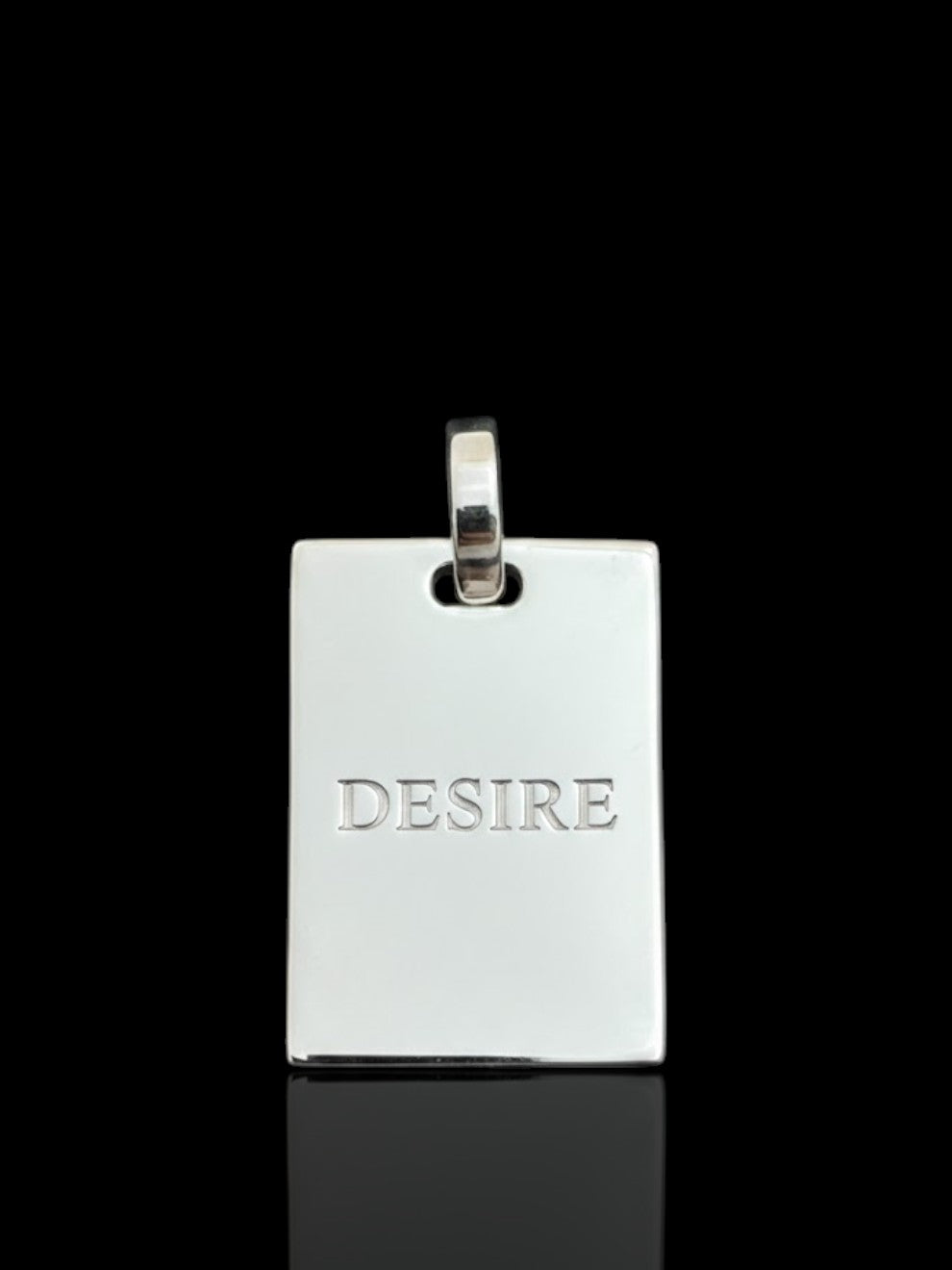 Personalized Sterling Silver Dog Tag Pendant – Free Engraving (24 x 16 mm)