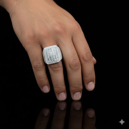 Sterling Silver Stone Set Champions Ring – Cubic Zirconia Statement Ring