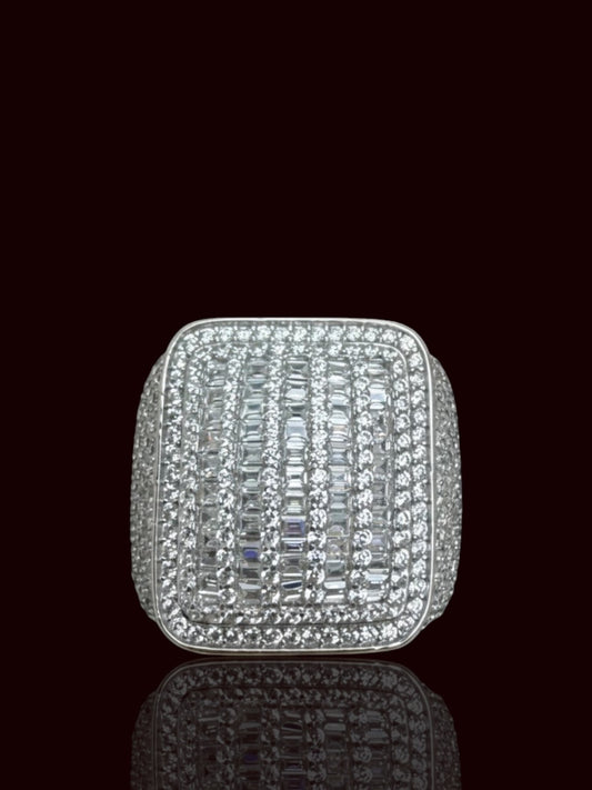 Sterling Silver Stone Set Champions Ring – Cubic Zirconia Statement Ring